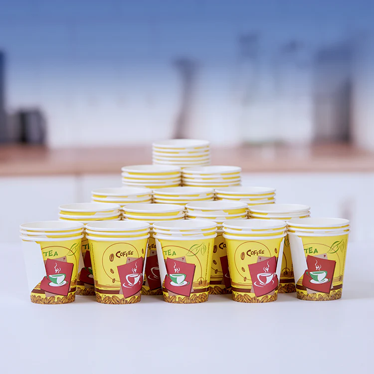 1000 Pieces 7 Oz Printed Single Wall Paper Cups With Handle - Image 3