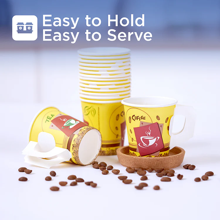 1000 Pieces 7 Oz Printed Single Wall Paper Cups With Handle - Image 6