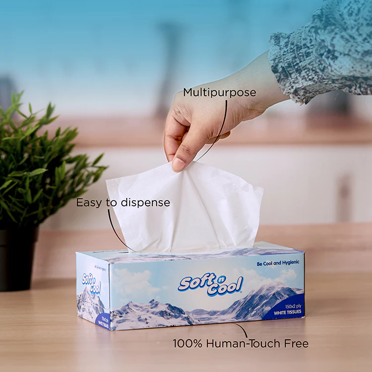 Soft n Cool Facial Tissue 150 Sheets X 2 Ply - Image 6