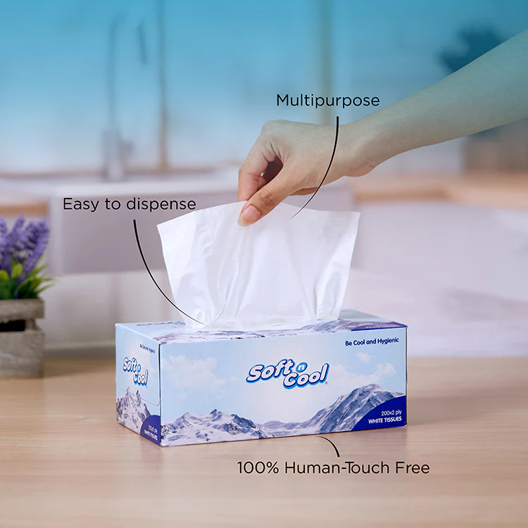 30 Boxes Soft n Cool Facial Tissue 200 Sheets X 2 Ply - Image 4