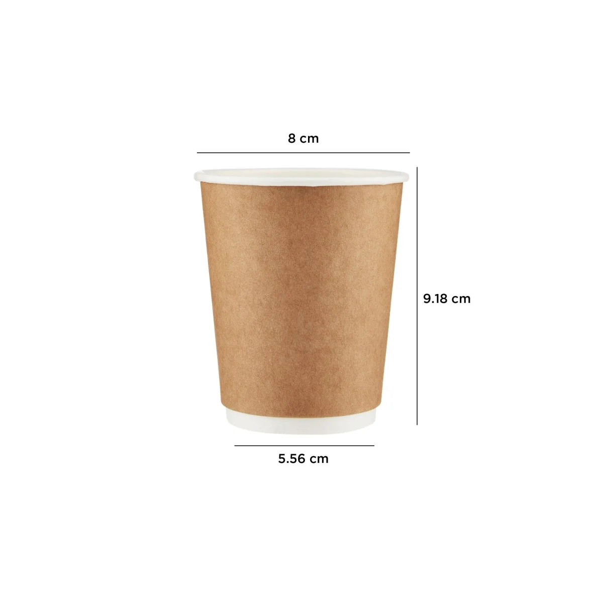 500 Pieces 12 Oz Kraft Double Wall Paper Cups - Image 3
