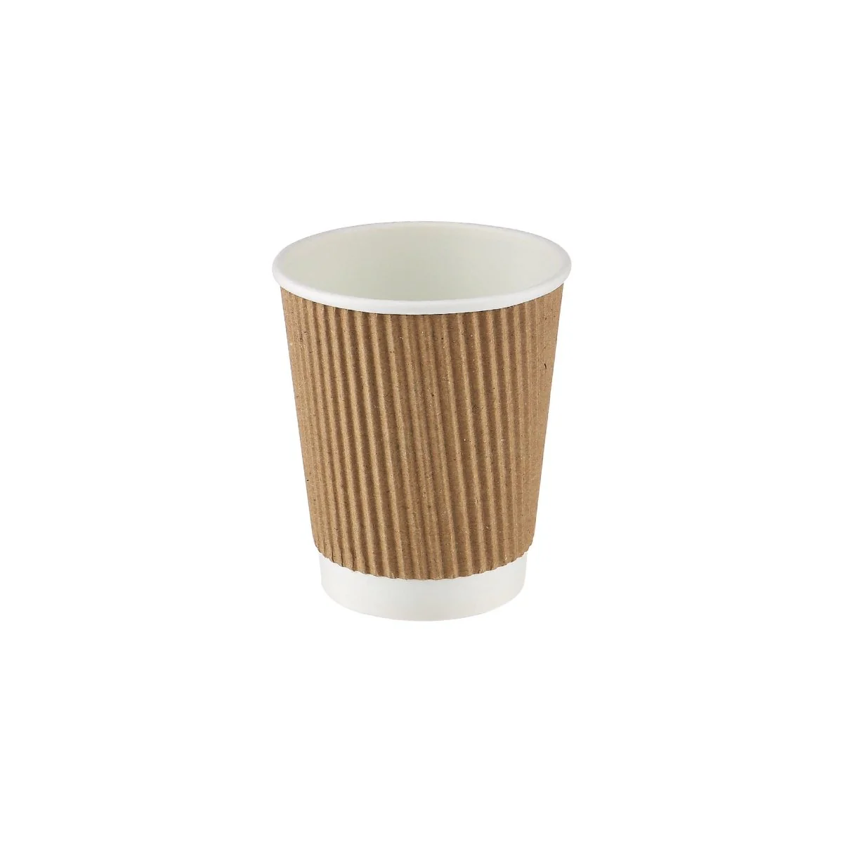 500 Pieces 8 Oz Kraft Ripple Paper Cups - Image 3