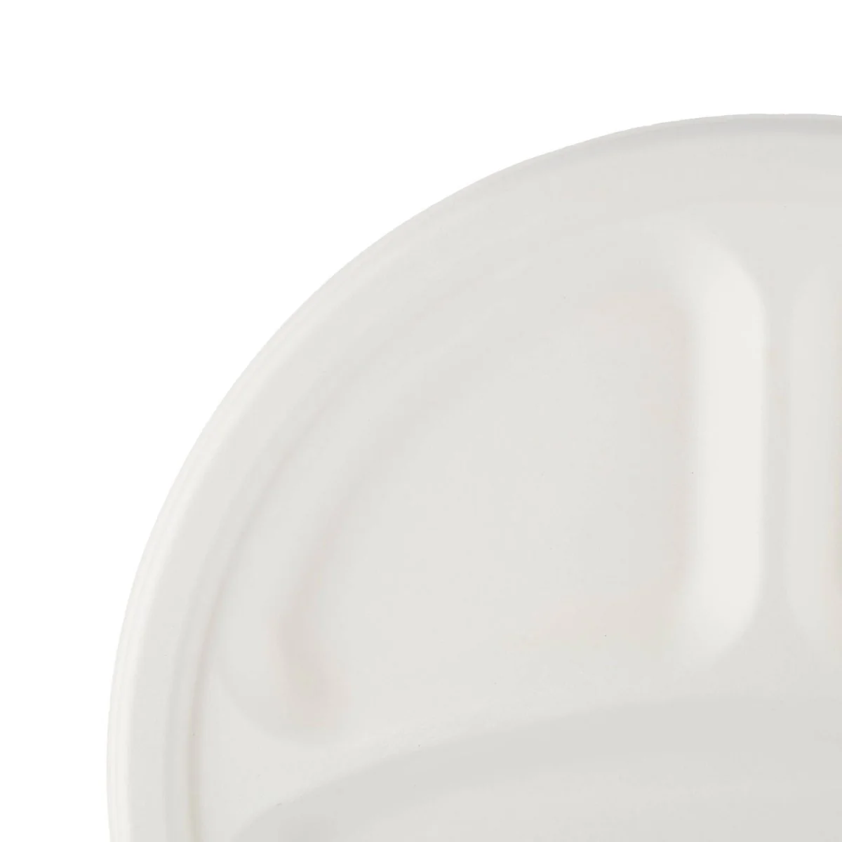 500 Pieces Bio-Degradable 3-compartment Round Plate 10 Inch - Image 3