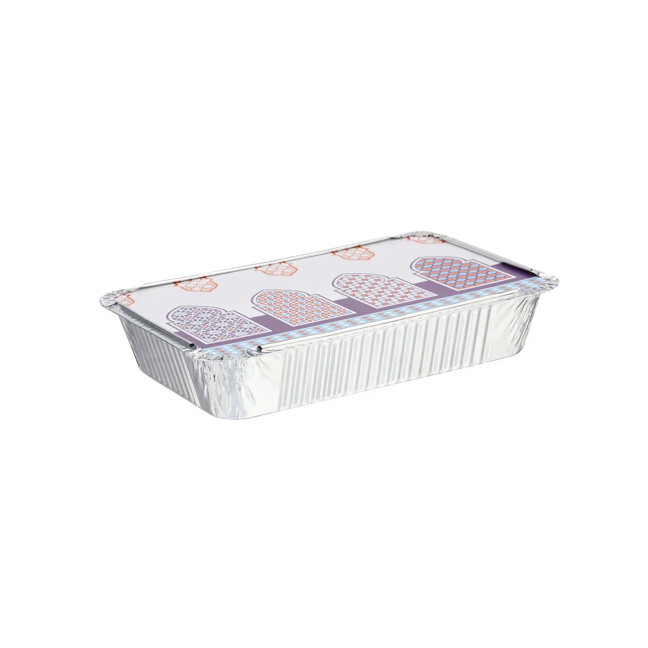 Aluminium Container Base with Ramadan Theme Lid 210x140x38mm (Economy) 1000 Pieces - Image 3