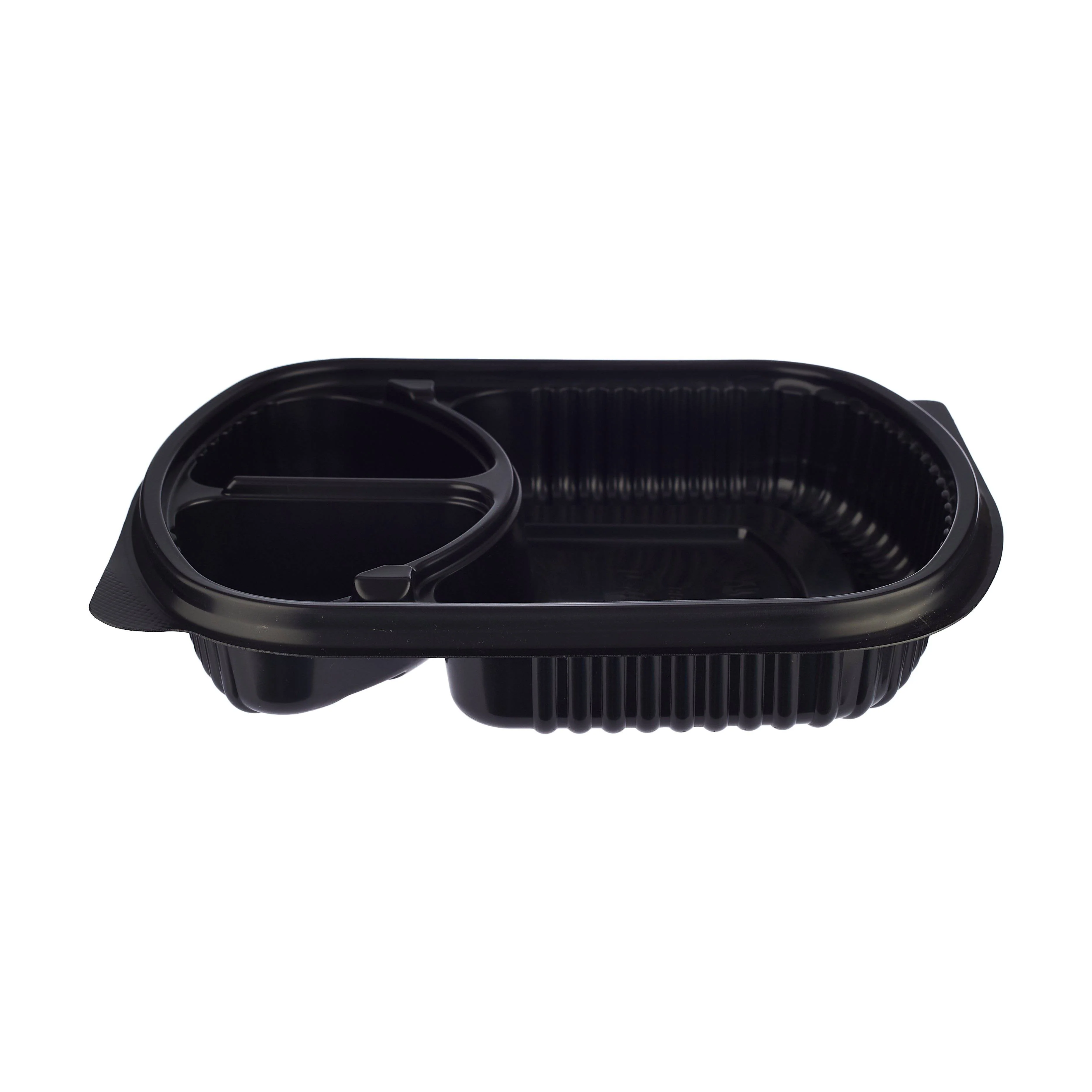 250 Pieces Black Base Rectangular 3-Compartment Container - Image 6