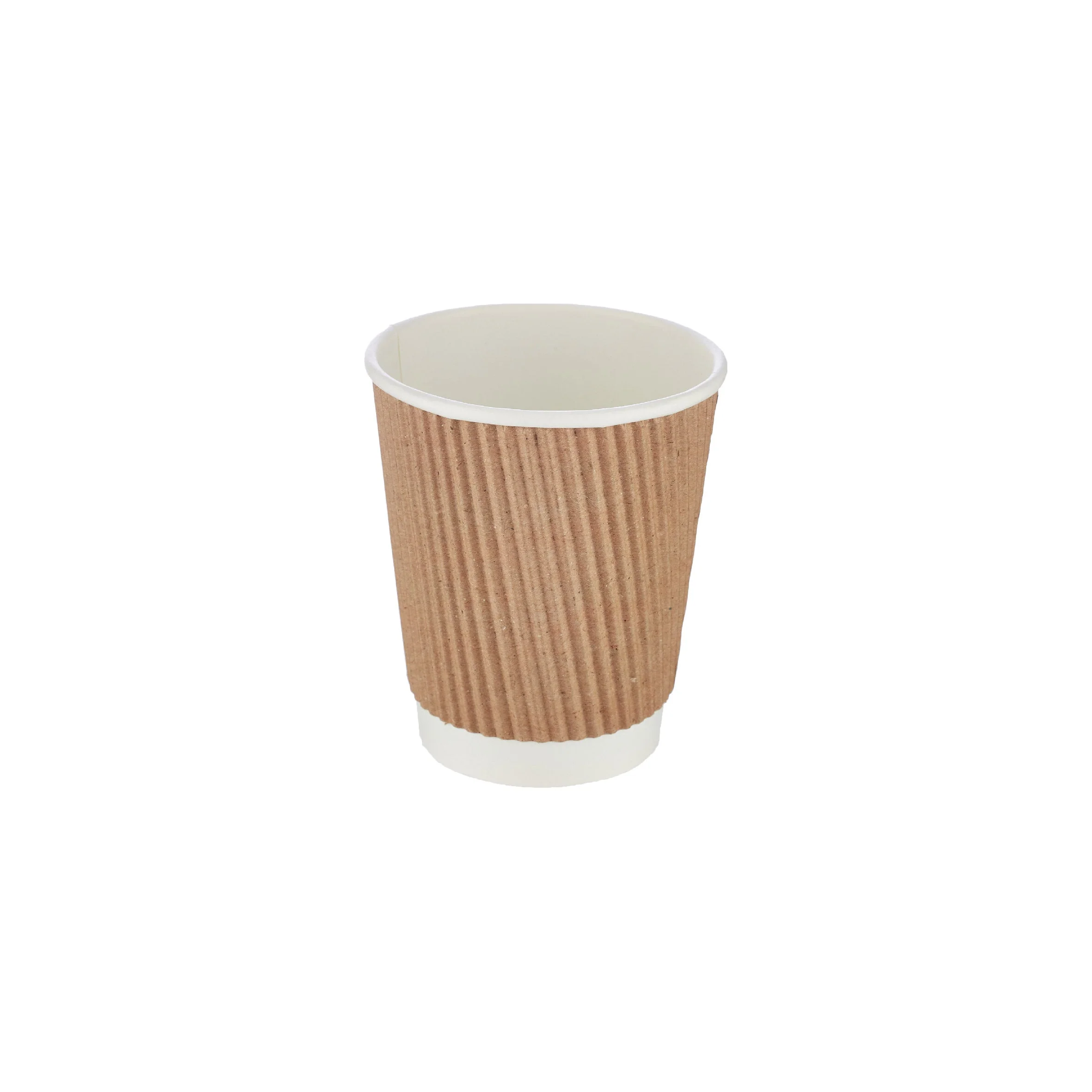8 Oz Kraft Ripple Paper Cup With Lid 10 Pieces - Image 4