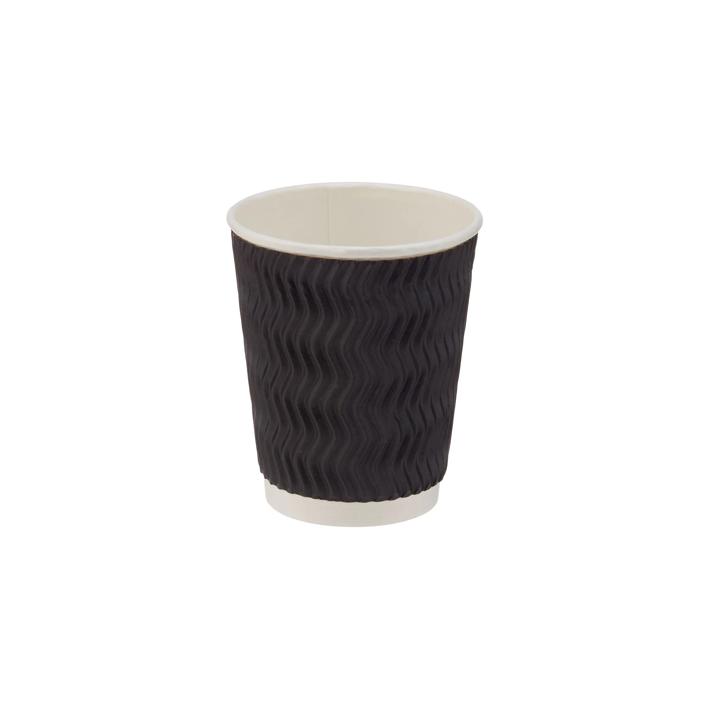 8 Oz Zig Zag Ripple Paper Cup With Lid 10 Pieces - Image 3