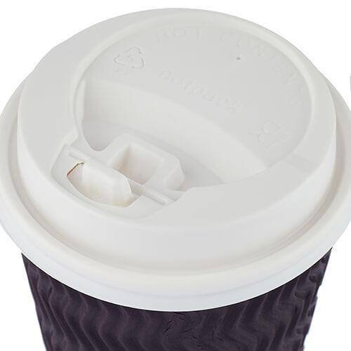 8 Oz Zig Zag Ripple Paper Cup With Lid 10 Pieces - Image 4