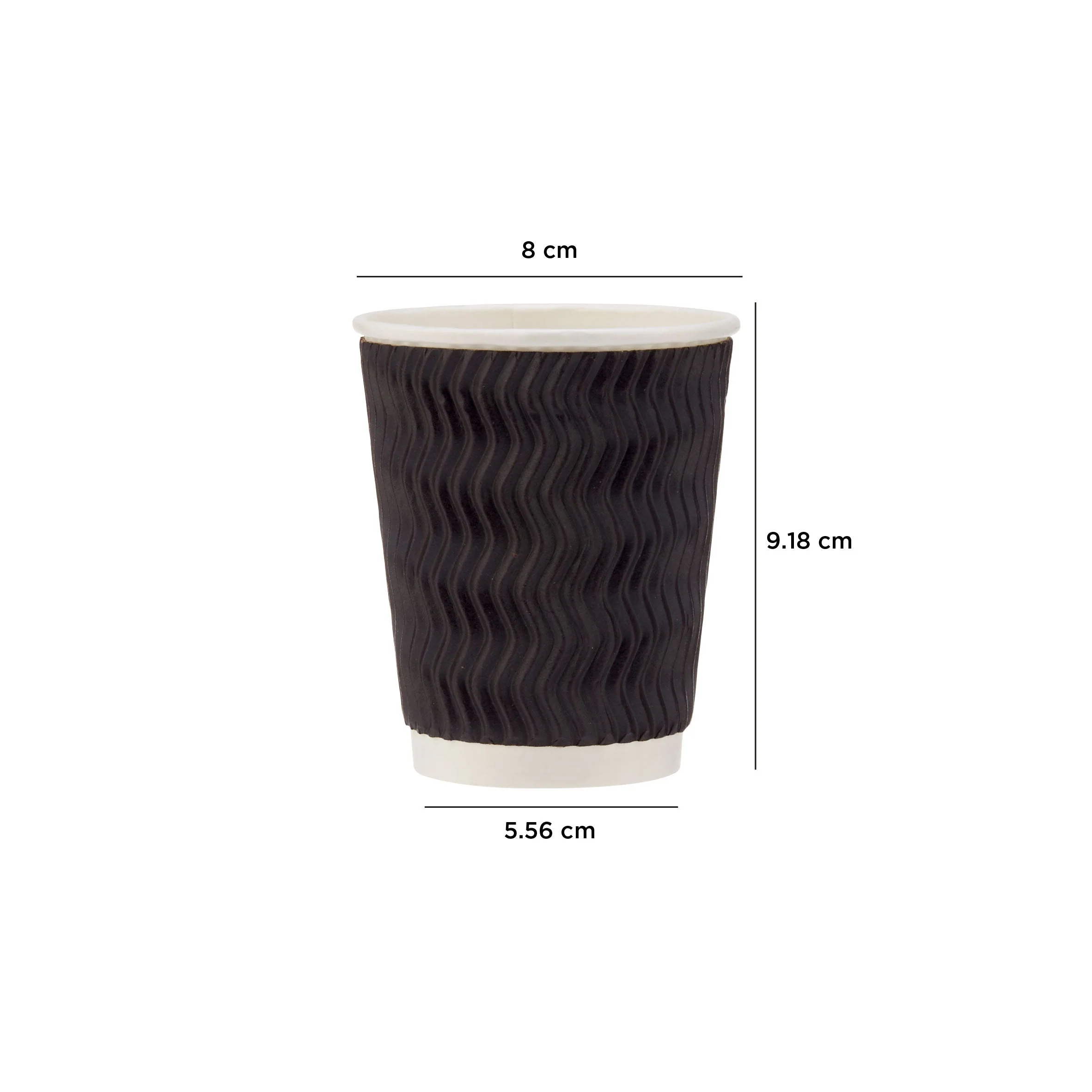 8 Oz Zig Zag Ripple Paper Cup With Lid 10 Pieces - Image 5