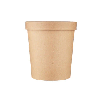 Kraft Paper Noodle Bowl with Kraft Lid 5 Pieces - Image 3