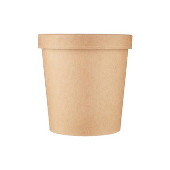 Kraft Paper Noodle Bowl with Kraft Lid 5 Pieces - Image 4