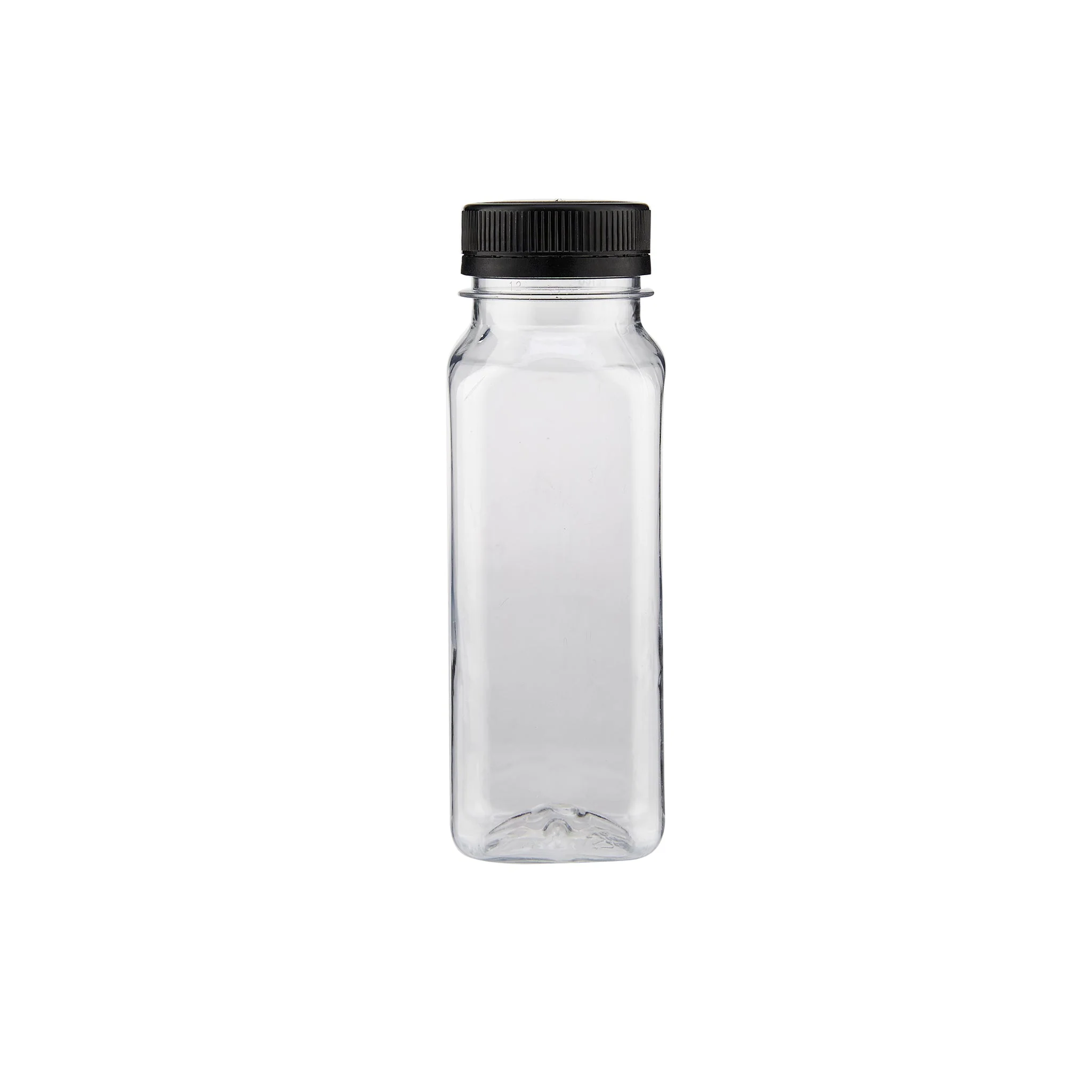 Plastic Square Bottle With Black Cap - Image 3