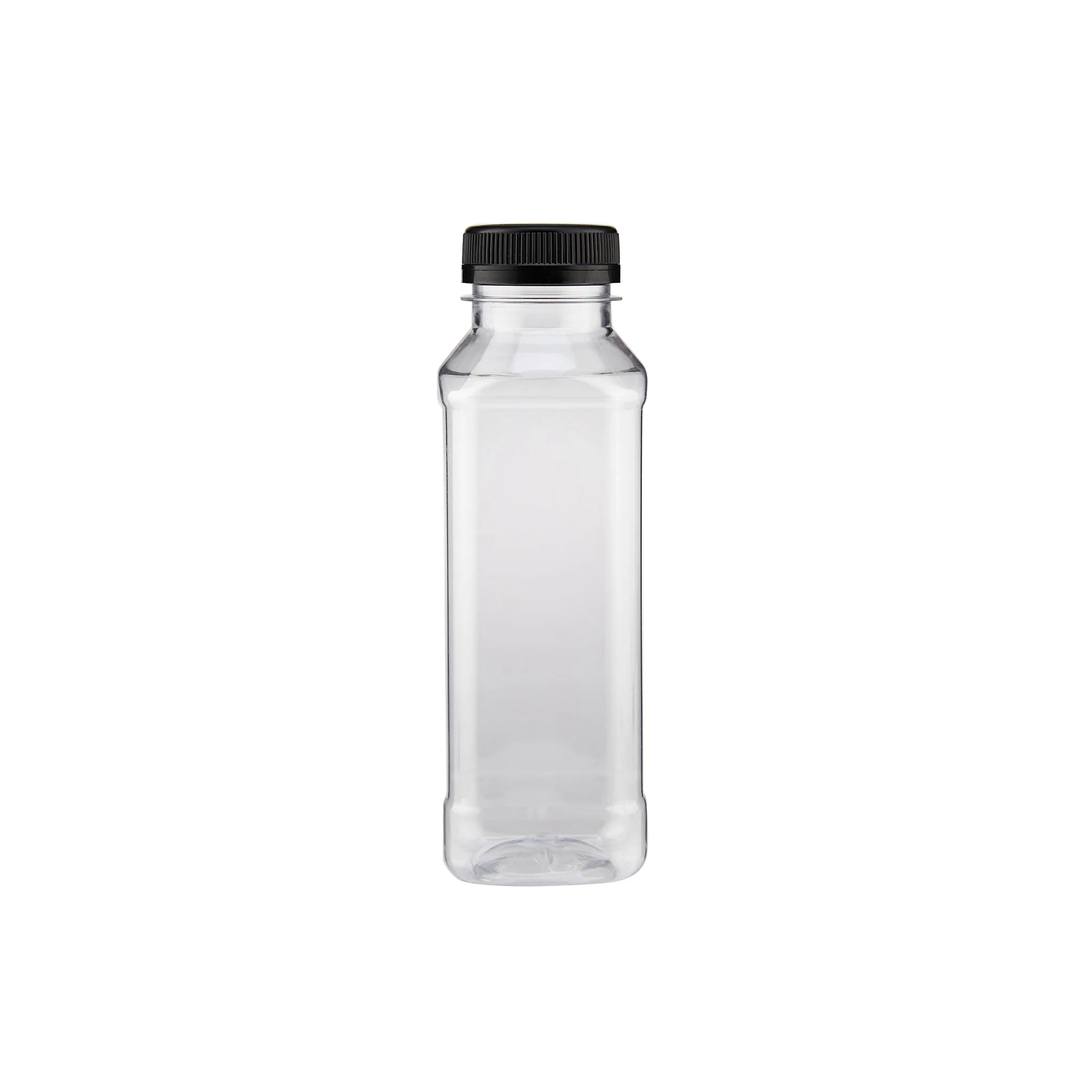 Plastic Square Bottle With Black Cap - Image 4