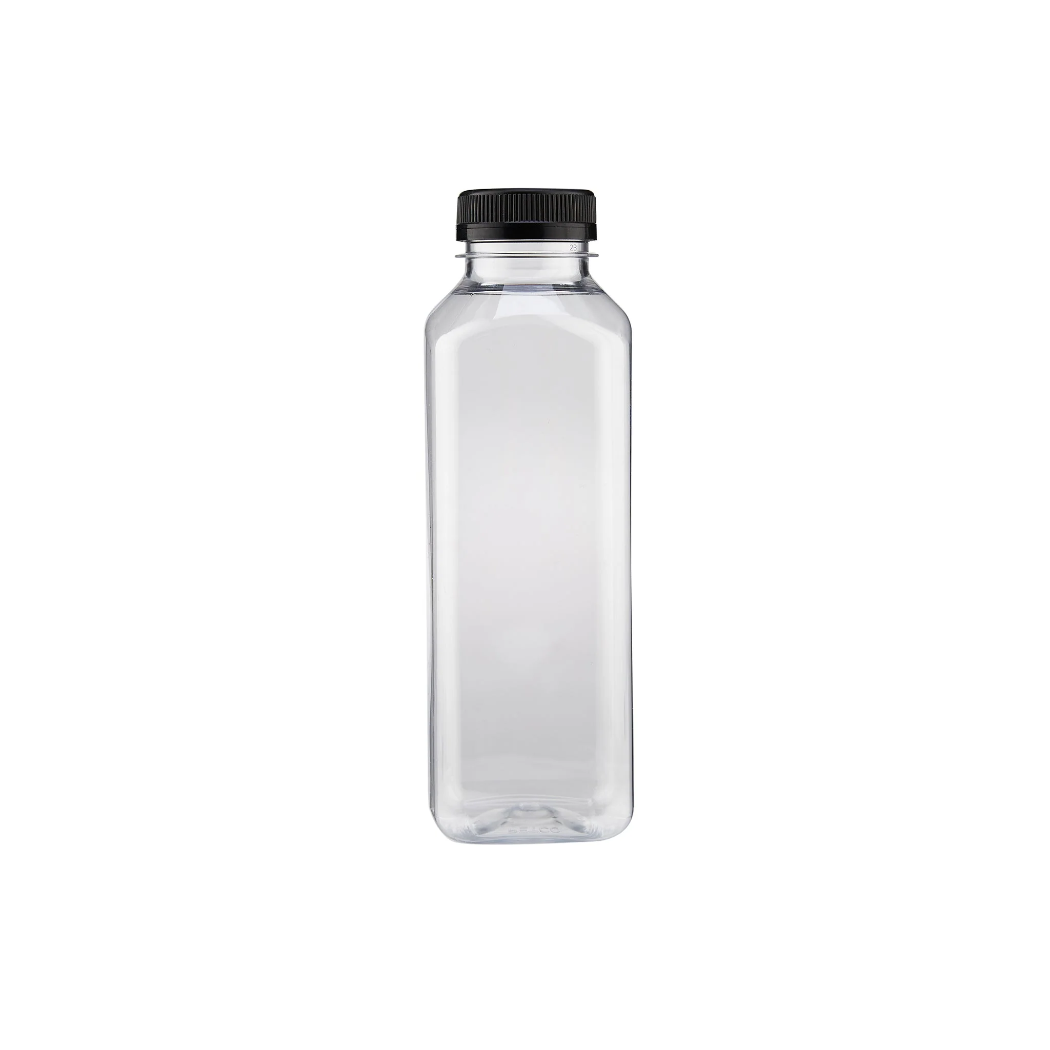 Plastic Square Bottle With Black Cap - Image 6